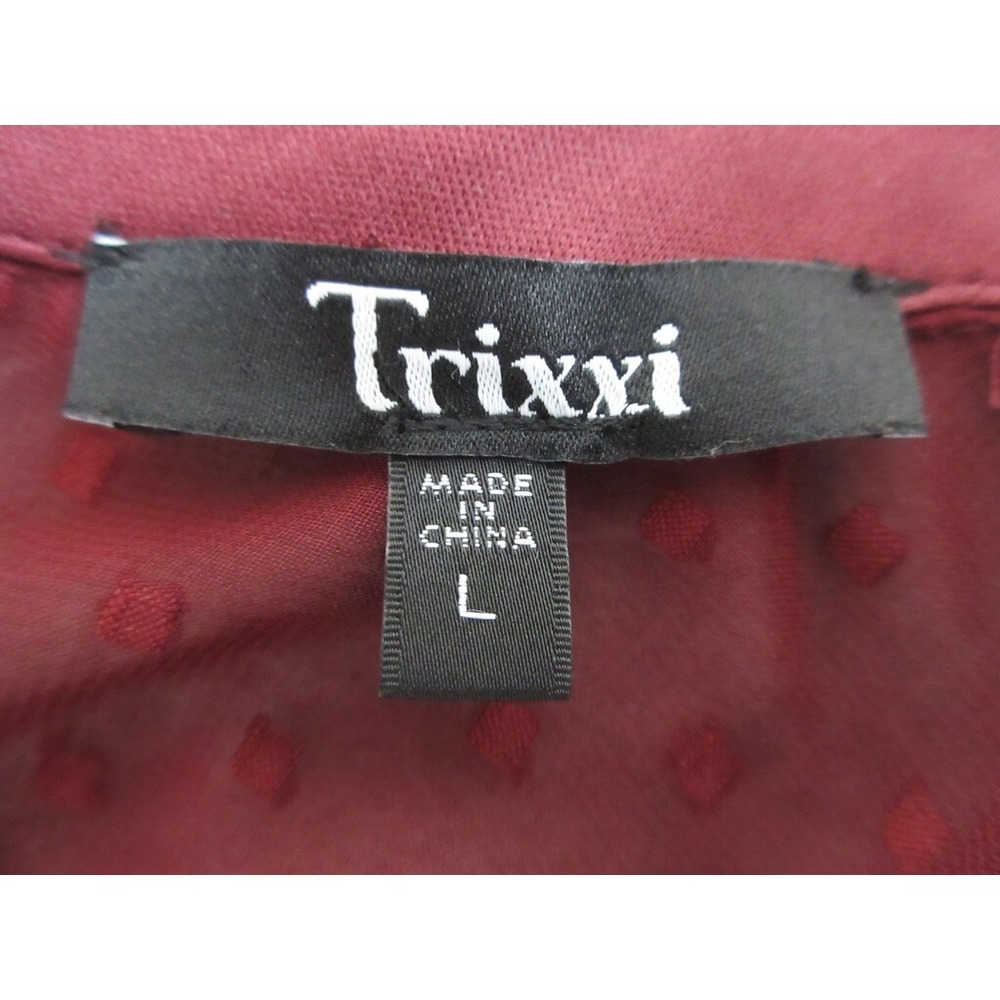 Trixxi Dress Womens L Red‎ Sheer Dark Romance Cottagecore Whimsy Earthy Ethereal - Picture 10 of 16